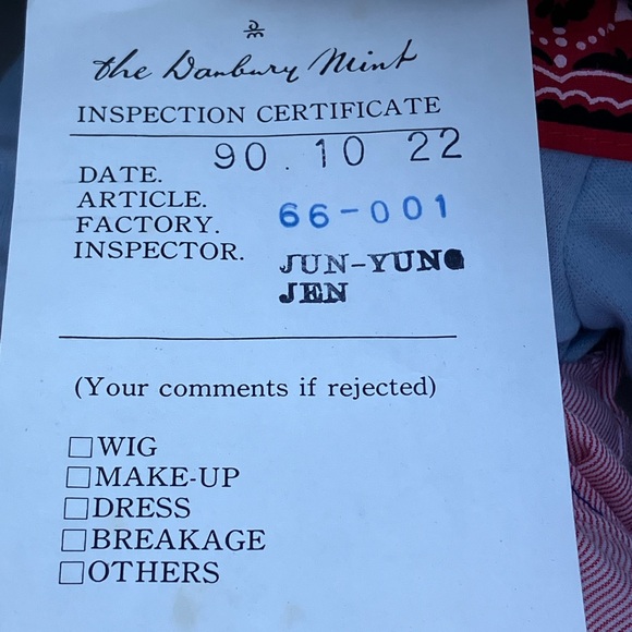 NEW IN THE BOX Collectible Danbury Mint Jimmy Conductor Porcelain Doll w/Train - Picture 3 of 8